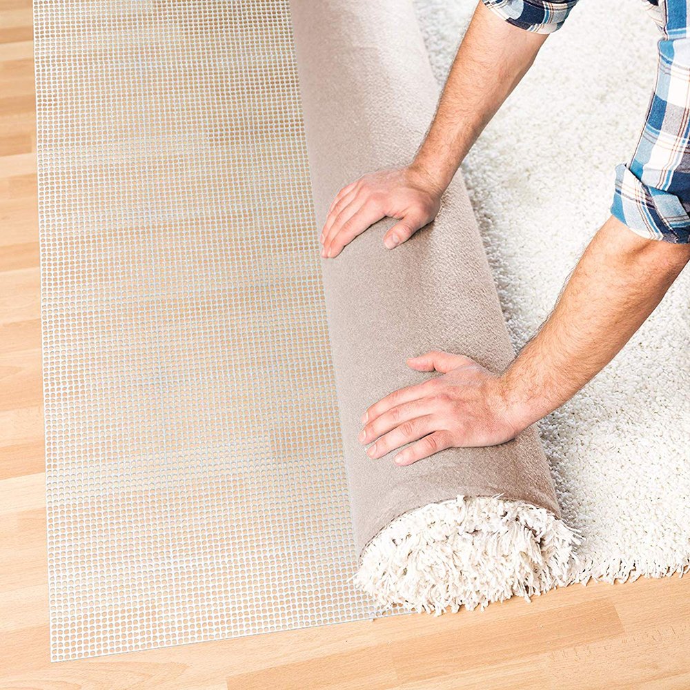 120 x 180cm Anti-Slip Rug Underlay Multi-Purpose Non-Slip Gripper Rug Pad Mat Foam Material Door Space Protector Safe Rugs