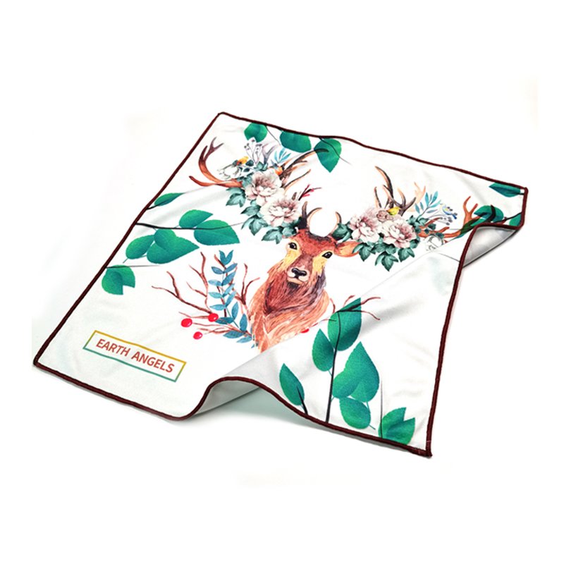 Custom Digital Print Microfiber Cleaning Cloth For Eyeglasses Sunglasses Lens Glasses With Edge Locking