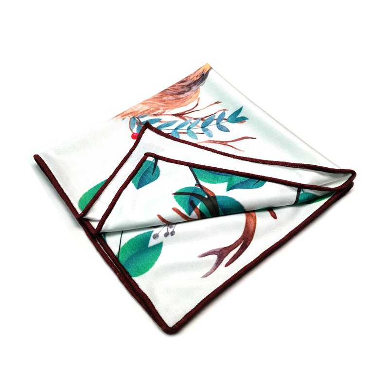 Custom Digital Print Microfiber Cleaning Cloth For Eyeglasses Sunglasses Lens Glasses With Edge Locking