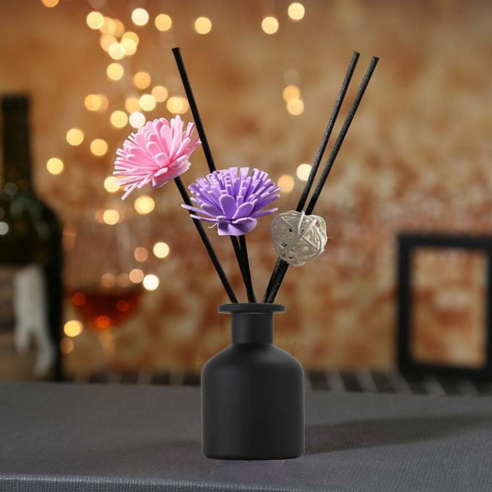 Wholesale Empty Fragrance Aroma 50ml 100ml 150ml 200ml Reed Glass Custom Black Diffuser Bottle Reed