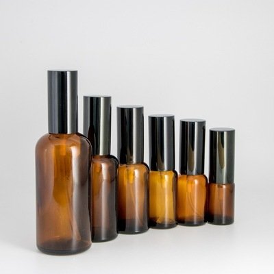 FTS Empty Wholesale Square Custom Glass Bottle Cosmetic Glass Pump Bottle