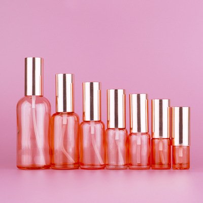 FTS Empty Wholesale Square Custom Glass Bottle Cosmetic Glass Pump Bottle