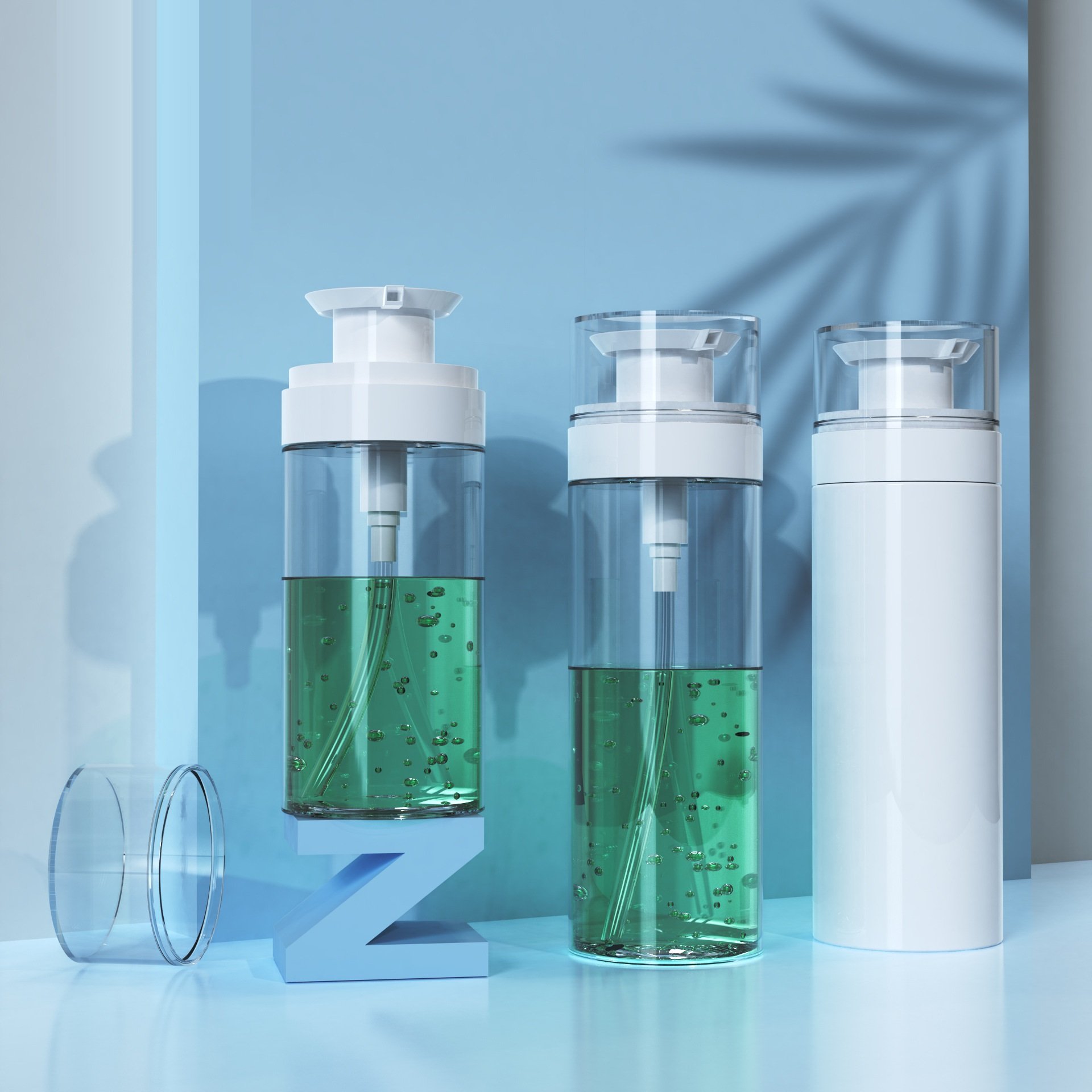 Spot 200ml white transparent flat shoulder bottle bubble bottle subpackage 300ml pressing foam pump shampoo lotion bottle