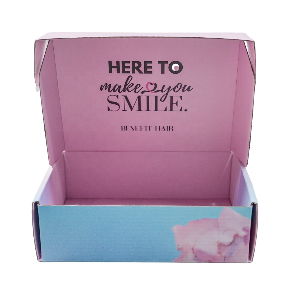 Blue and Purple French Fresh Mailer Style Cosmetic Box