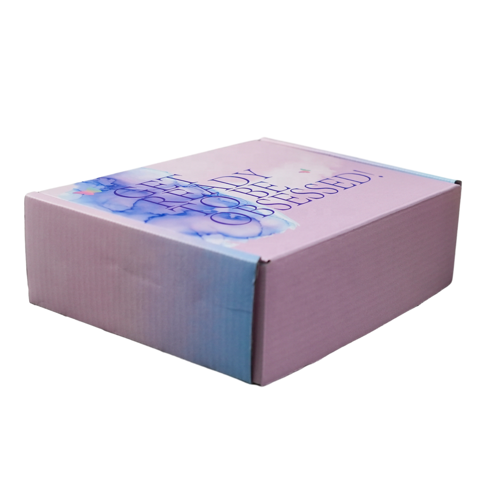 Blue and Purple French Fresh Mailer Style Cosmetic Box