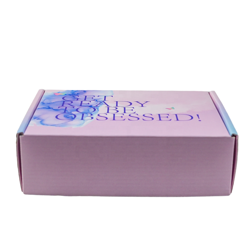 Blue and Purple French Fresh Mailer Style Cosmetic Box
