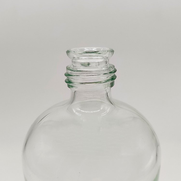 Serum 1000ml Clear Amber Round Attar Glass Bottles with Bell Mouth Essential Oil Glass Amber Bottle 1 Litre New Design Boston Bottles