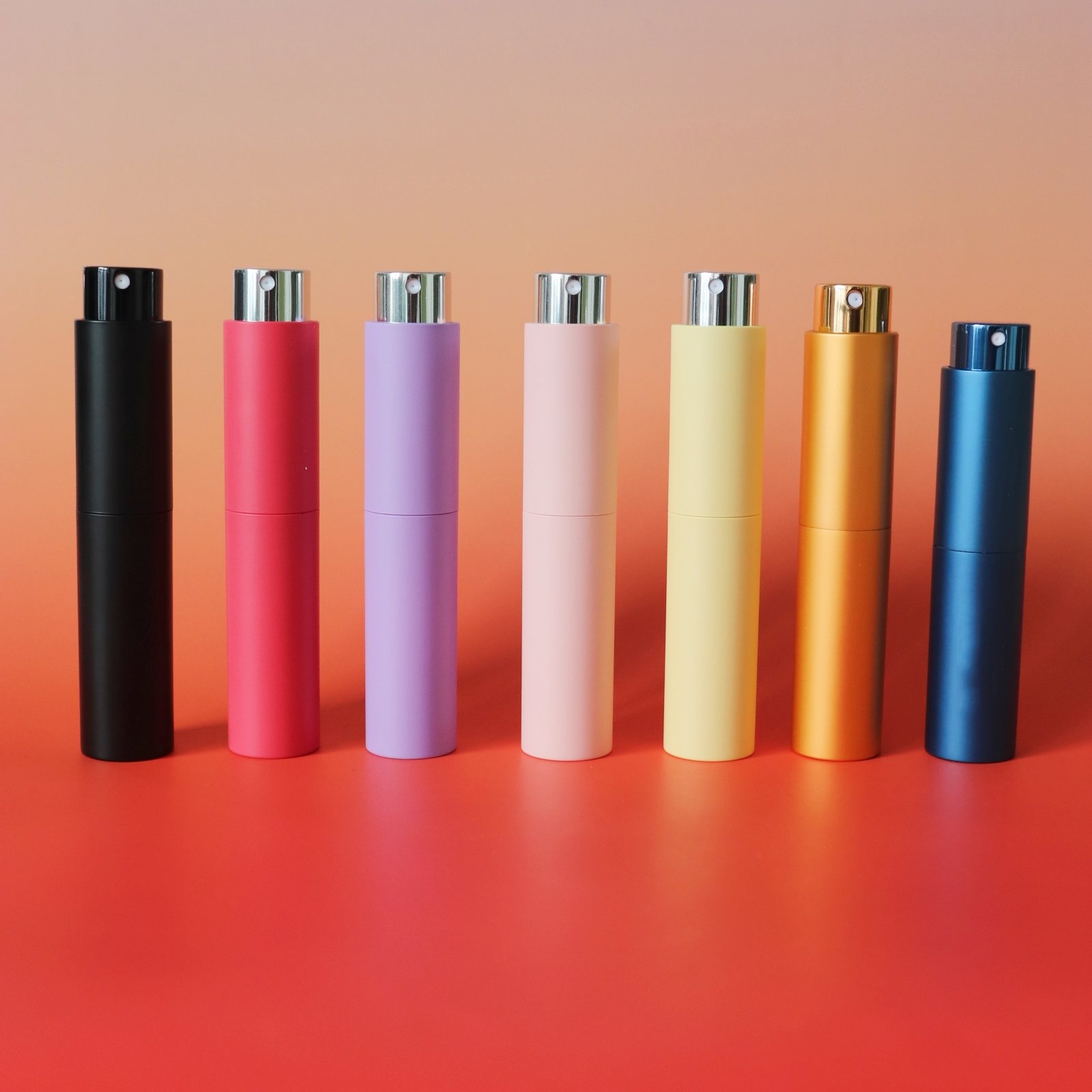 8ml 10ml Luxury Mini Pocket Size perfume bottle Logo Printing Rotary Type 10ml Mini Refill Designer Matte Spray Perfume Bottle