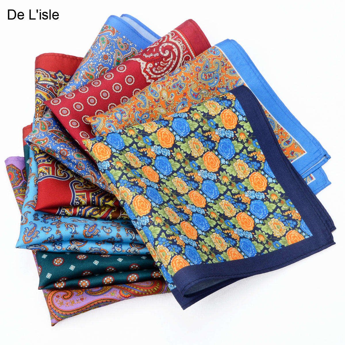 Low-Priced Custom Logo Men's Business Handkerchief 100% Silk Pocket Square with Colorful Print for Adults from Chinese Factory