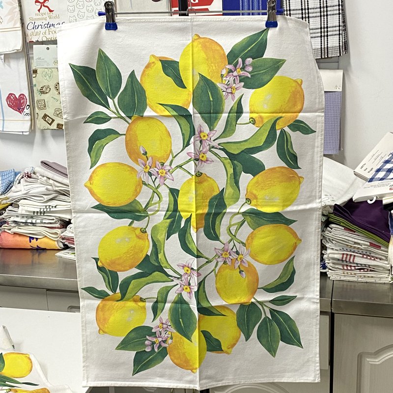 Custom printed tea towel Kitchen dishwashing towel Textile handkerchief 100% cotton polyester high quality tea towel 3 sets