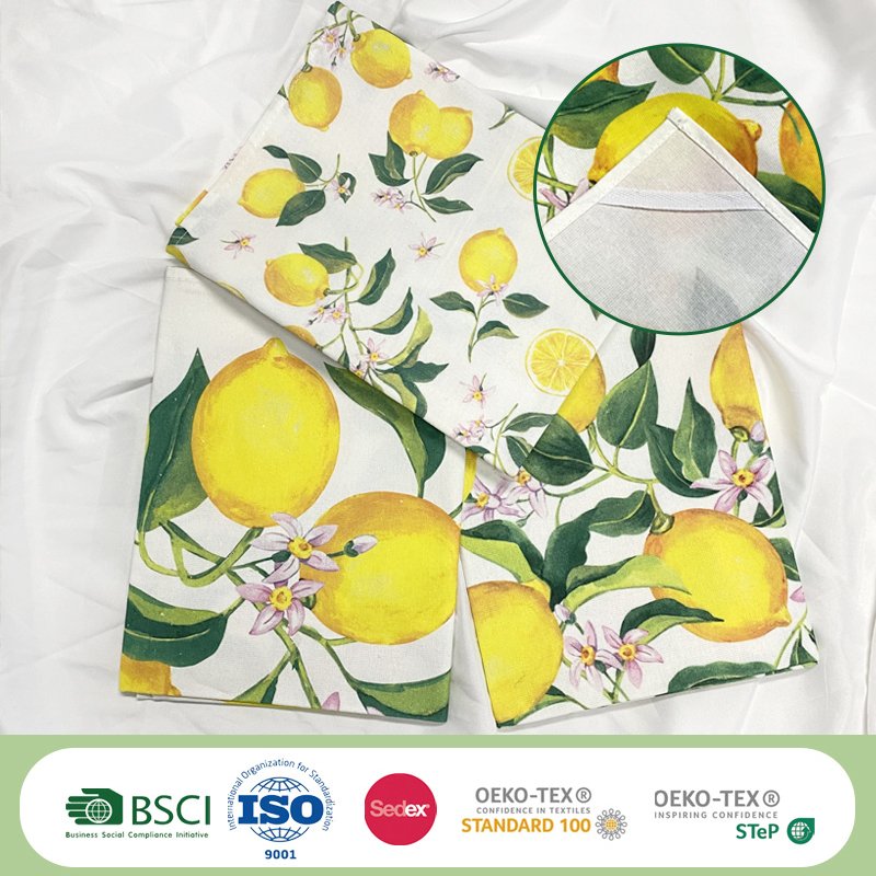 Custom printed tea towel Kitchen dishwashing towel Textile handkerchief 100% cotton polyester high quality tea towel 3 sets