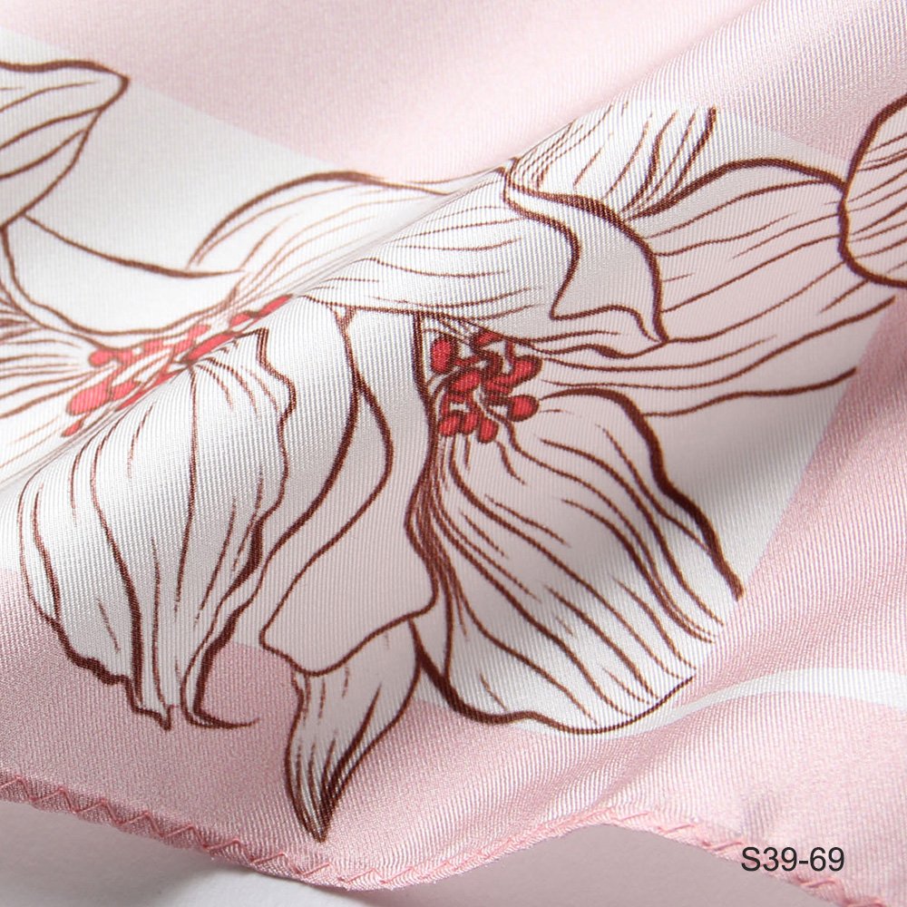 Luxury High Quality Silk Scarf Soft Smooth 70*70cm Silk Square Scarf Muffler Neckerchief For Women Silk Scarves Handkerchief