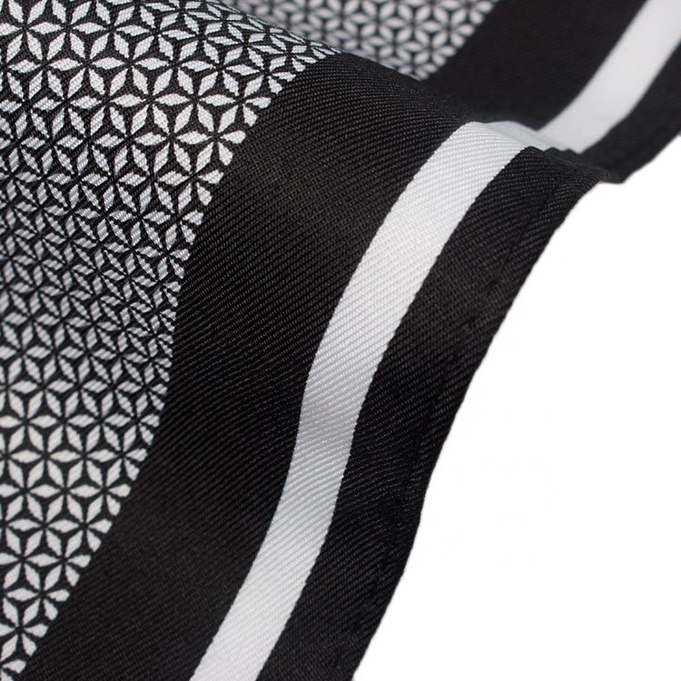 Man Dot Pattern Pocket Square Logo Custom Digital Print Purple Scarf Gift Silk For Men