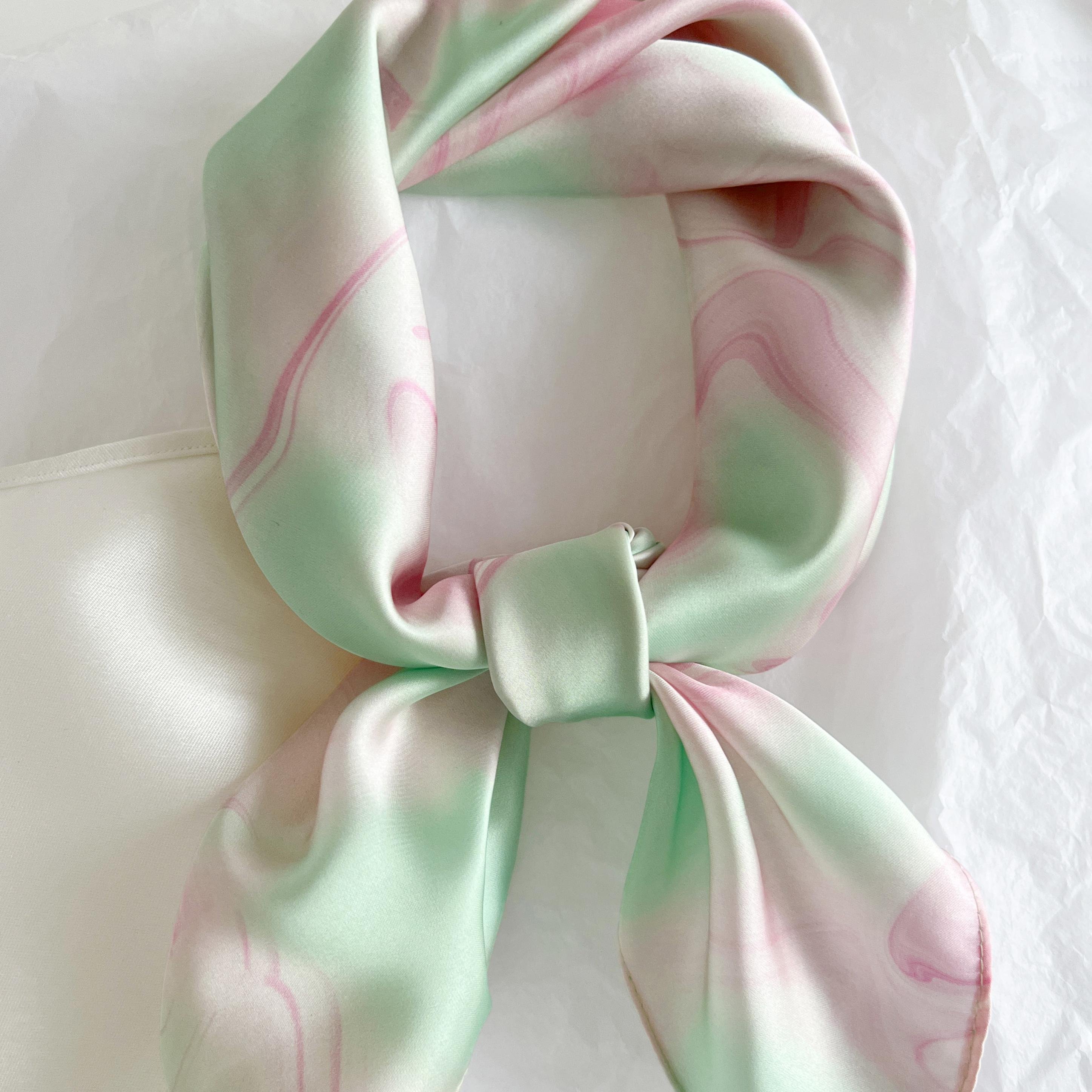 Fashionable European and American Style Small Square Silk Scarf & Handkerchief Printed Women's Accessory