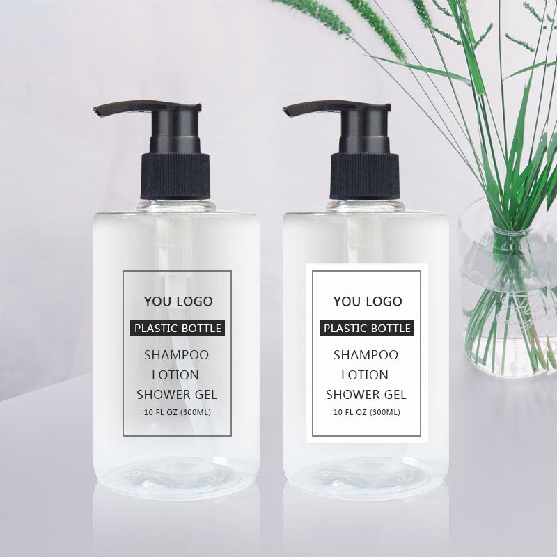Plastic Pump Bottle for Lotion Shampoo Gel Wash Luxury 300ml Skin Care Packaging