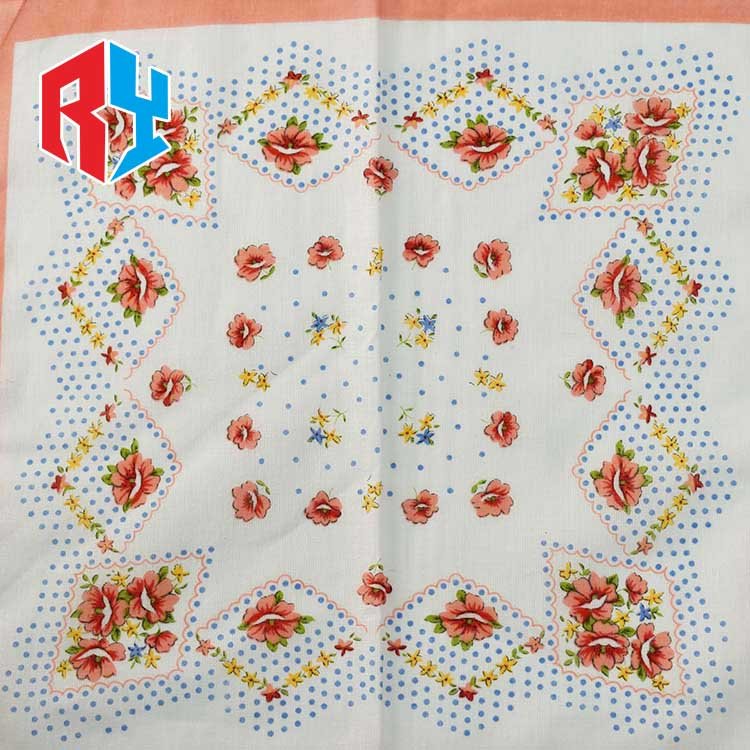 2023 Hot selling stock custom classic handkerchief hanky cotton for women