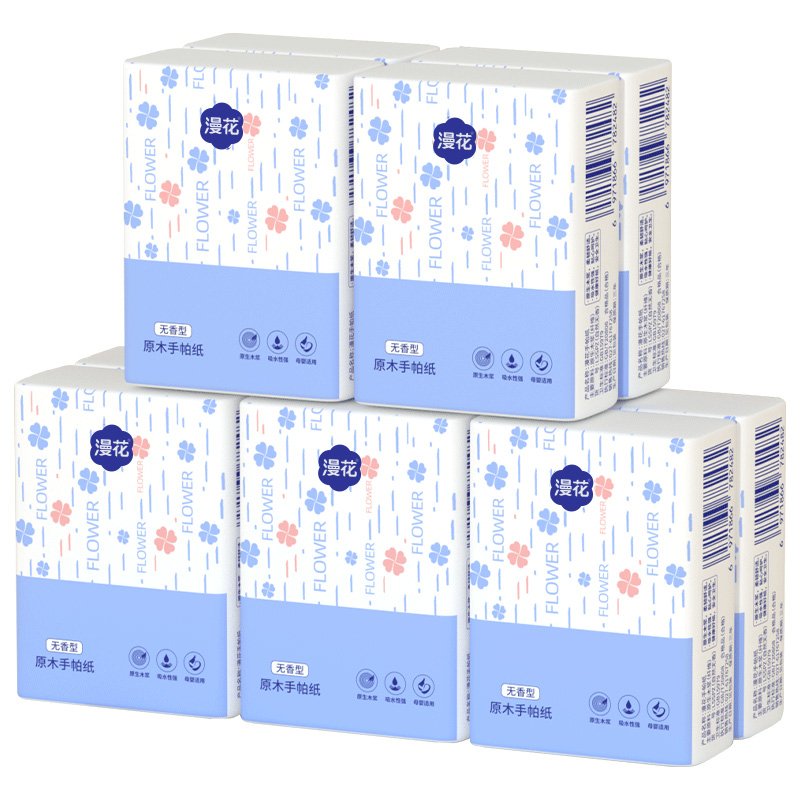High quality 100% virgin wood pulp pocket tissue 3 ply handkerchief paper widely use paper napkin tissue