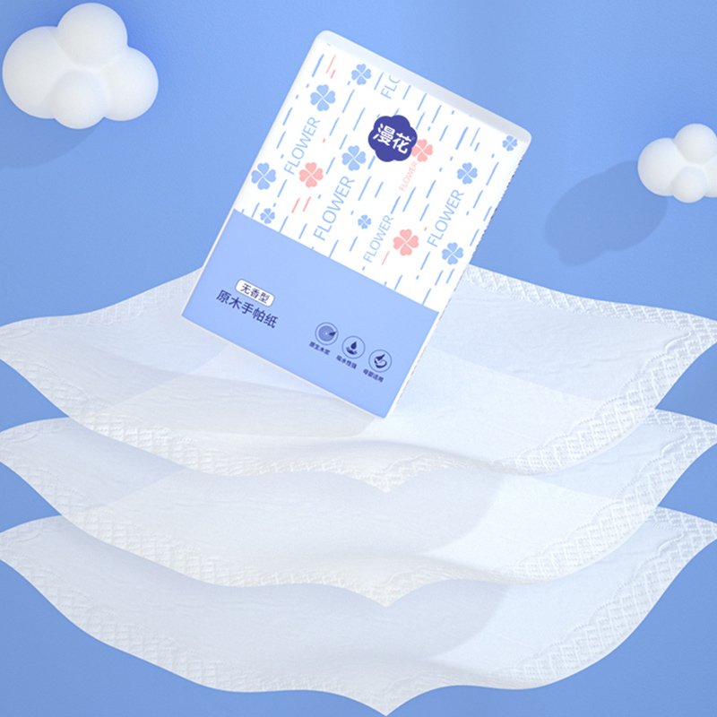 High quality 100% virgin wood pulp pocket tissue 3 ply handkerchief paper widely use paper napkin tissue
