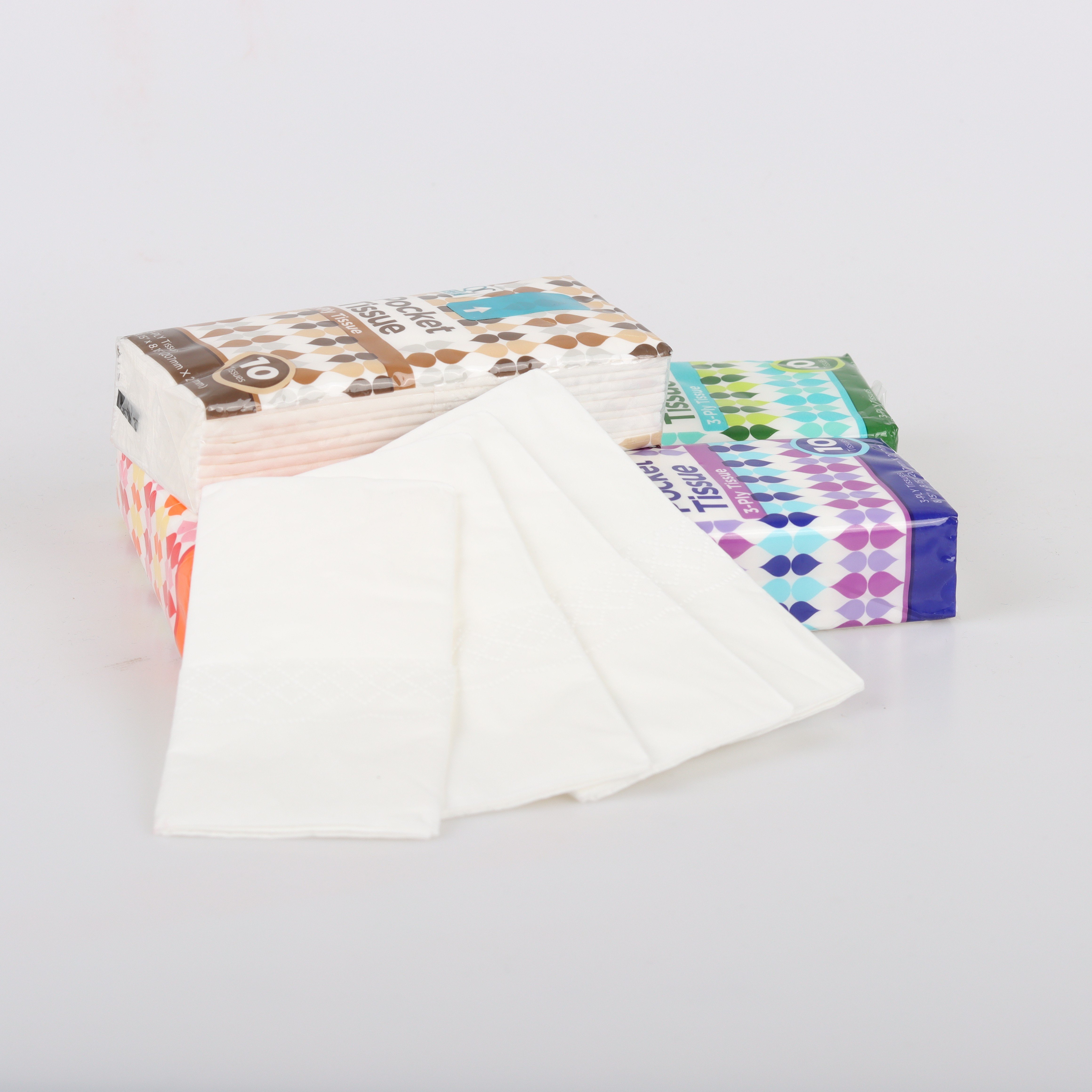 Factory Wholesale High Quality Customizable Pocket Paper 3/4 Ply Virgin Wood Pulp Handkerchiefs Facial Tissues