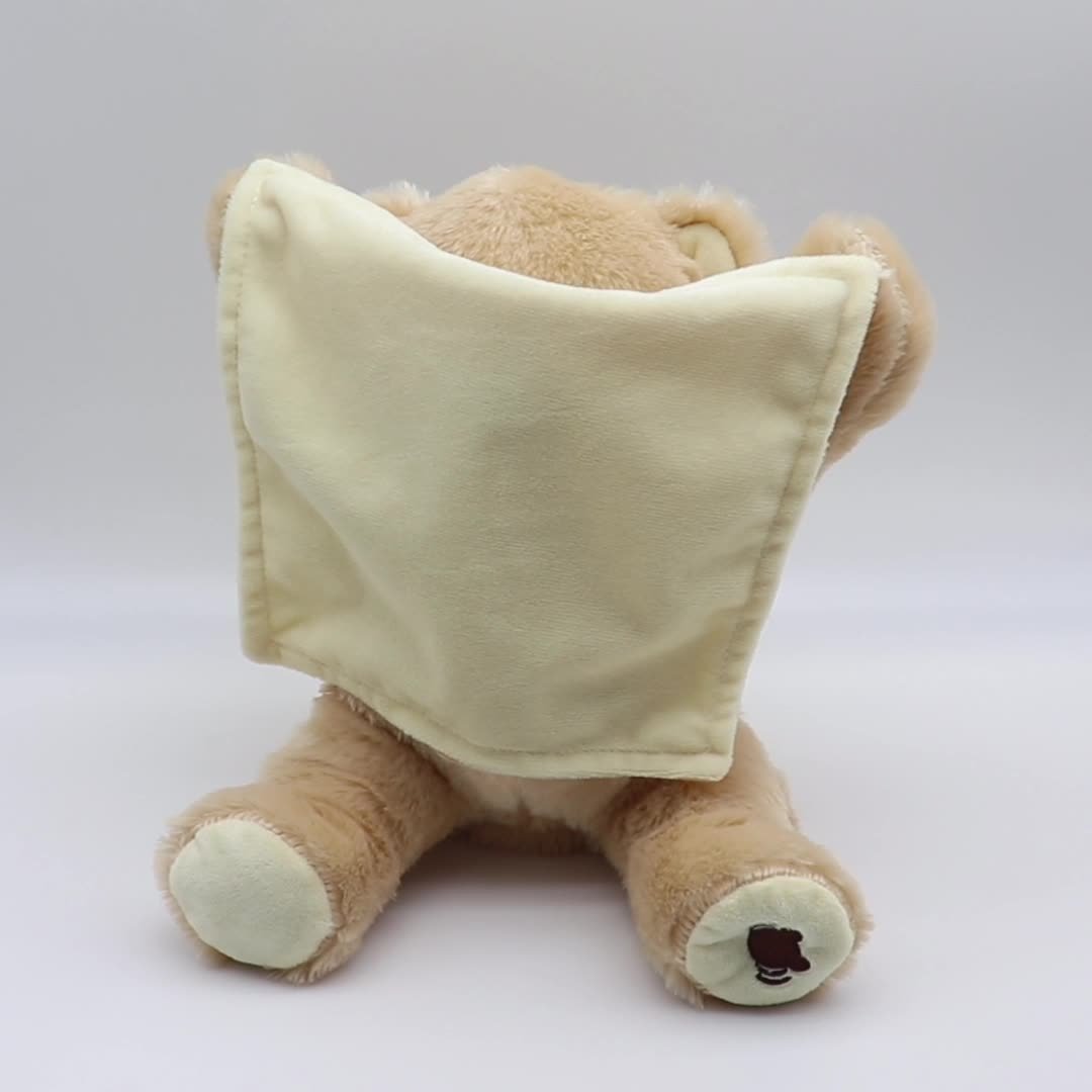 Kawaii Hide And Seek Bear Toy Children's Day Gift Baby Plush Learn To Talk Peekaboo Handkerchief Bear