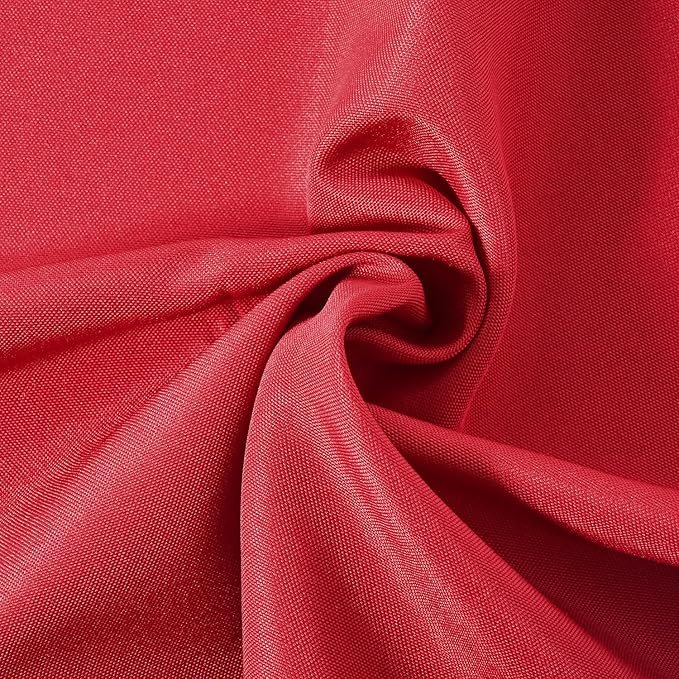 Wine Red Table Cloth Napkins Polyester Dinner 18inch X 18inch Handkerchief Reusable for Kitchen Dining Wedding Decoration