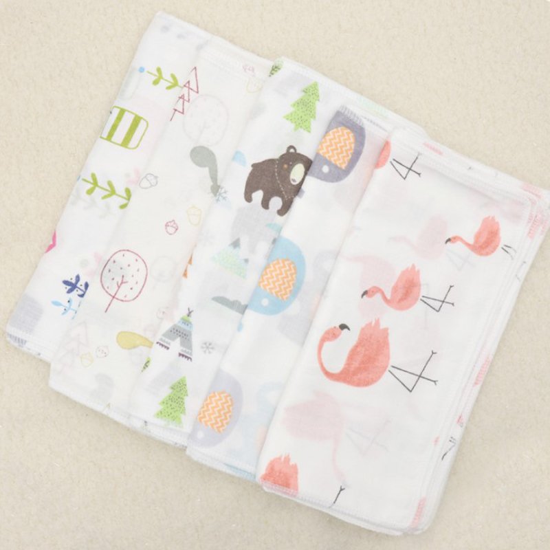 Wholesale Cute Baby Cloth Light Cotton Gauze 2 Lauer Muslin Baby Towel 25x25cm Face Handkerchief Burp Cloth Washcloth