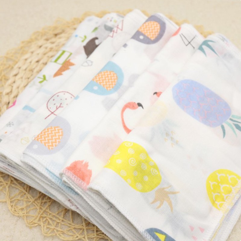 Wholesale Cute Baby Cloth Light Cotton Gauze 2 Lauer Muslin Baby Towel 25x25cm Face Handkerchief Burp Cloth Washcloth