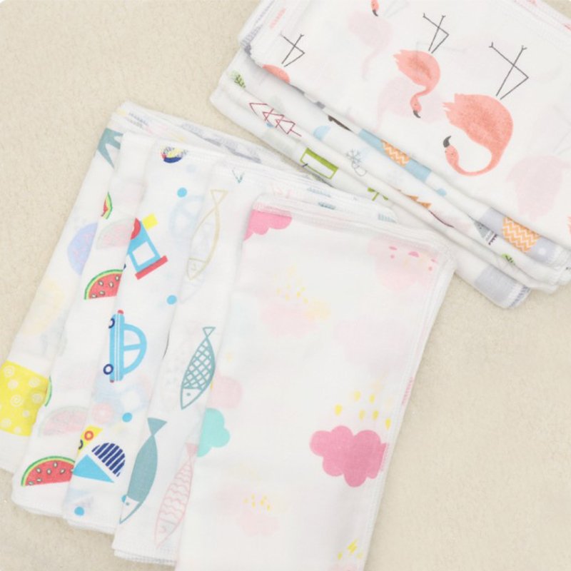 Wholesale Cute Baby Cloth Light Cotton Gauze 2 Lauer Muslin Baby Towel 25x25cm Face Handkerchief Burp Cloth Washcloth