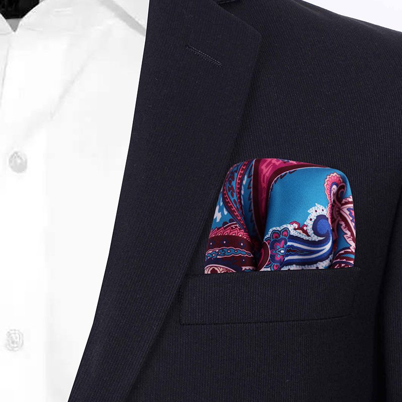 Men Print Pocket Square Paisley Floral Dot Plaid Pocket Handkerchief For Suit Pocket Towel Accessories