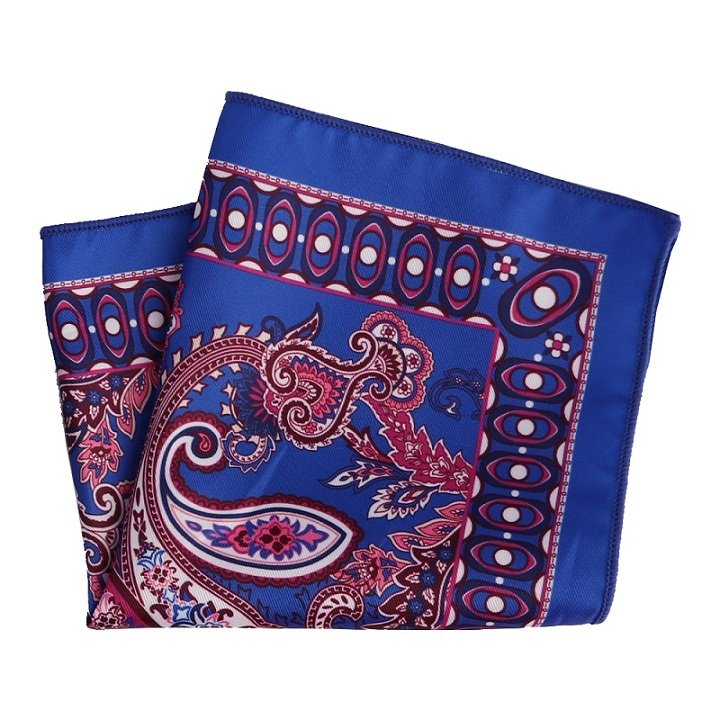 Men Print Pocket Square Paisley Floral Dot Plaid Pocket Handkerchief For Suit Pocket Towel Accessories