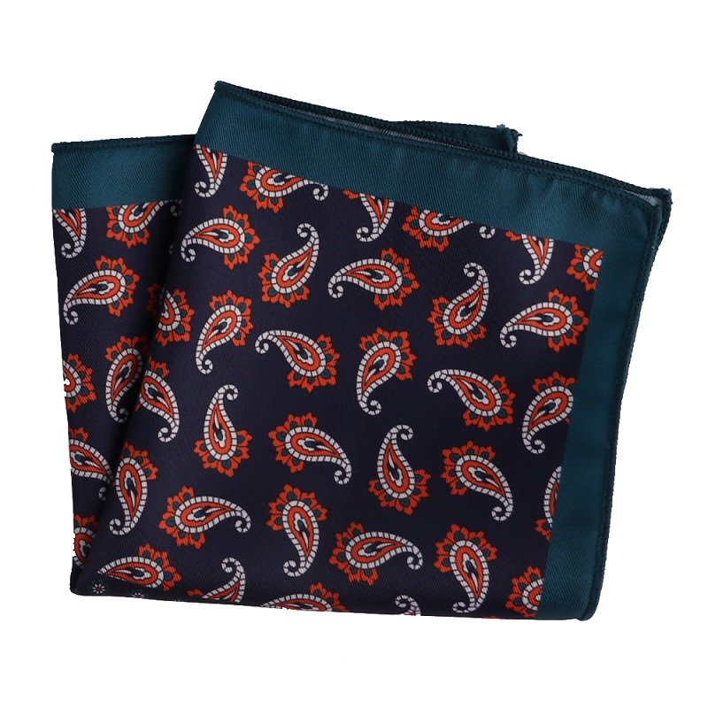 Men Print Pocket Square Paisley Floral Dot Plaid Pocket Handkerchief For Suit Pocket Towel Accessories
