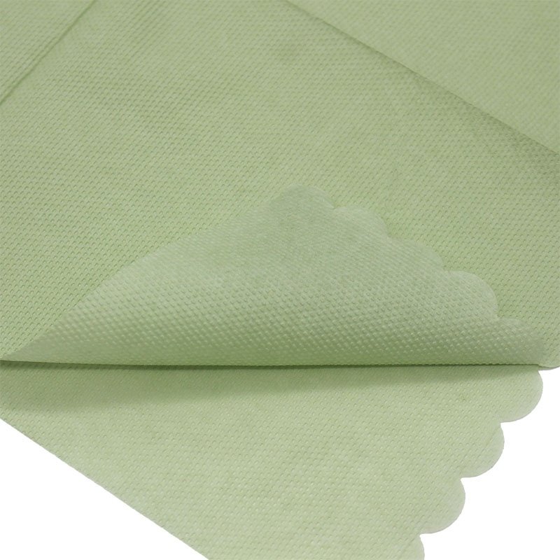 13 x 15.7 Inch Sage Green Guest Napkins Scalloped Paper Custom Napkin Party Decorative Handkerchief for Wedding