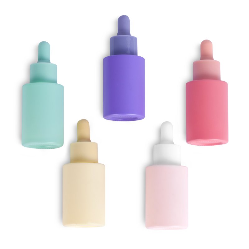 30ml Macaron Straight round Flat Shoulder Liquid Foundation bottle