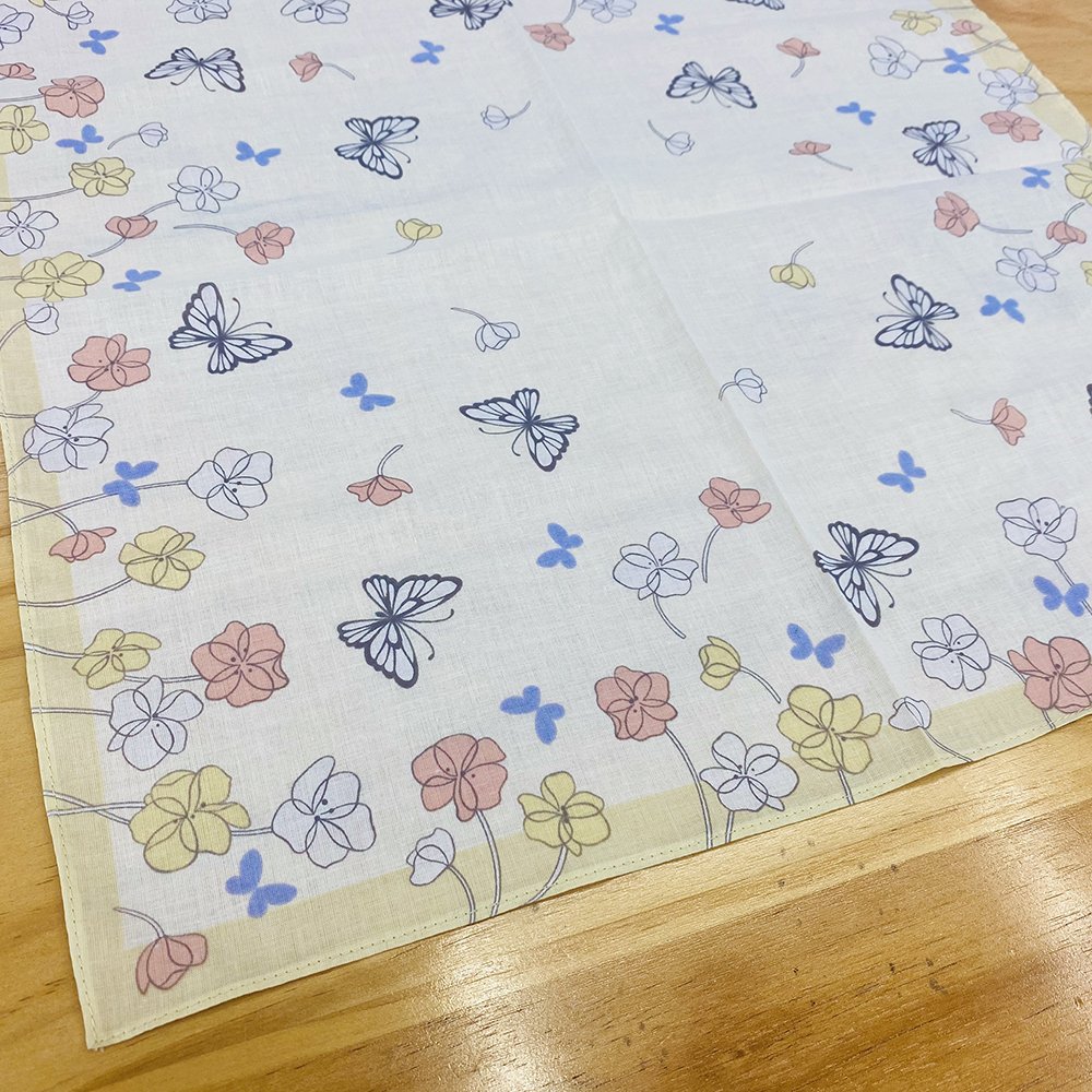 FUBU 2024 New Pattern Printed Lady's Handkerchief Soft and Smooth Feeling 100% Pure Cotton 60S Handkerchief