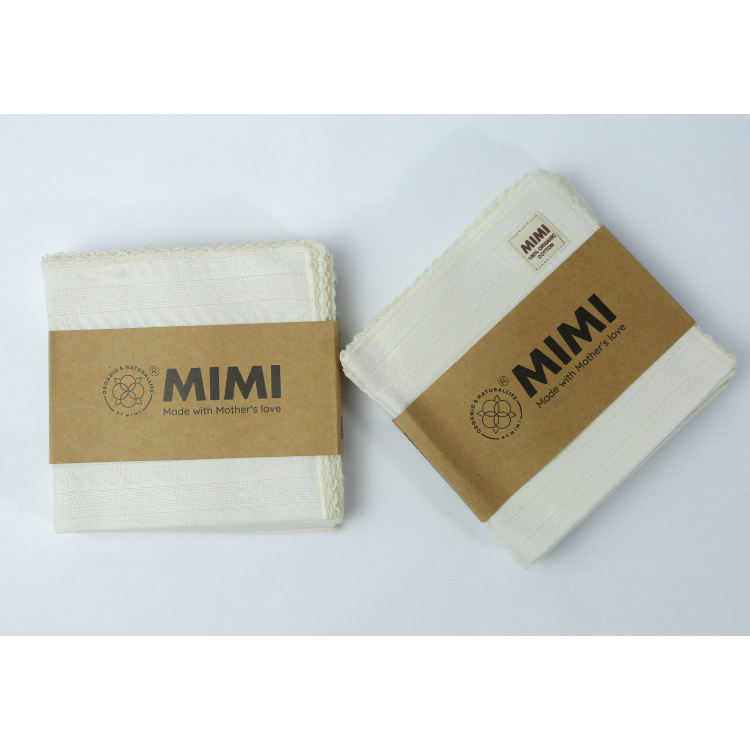 Hot Selling 100% Organic Cotton 5 pieces Washcloth Muslin Fabric 25x25cm OEM Service From Vietnam Manufacturer