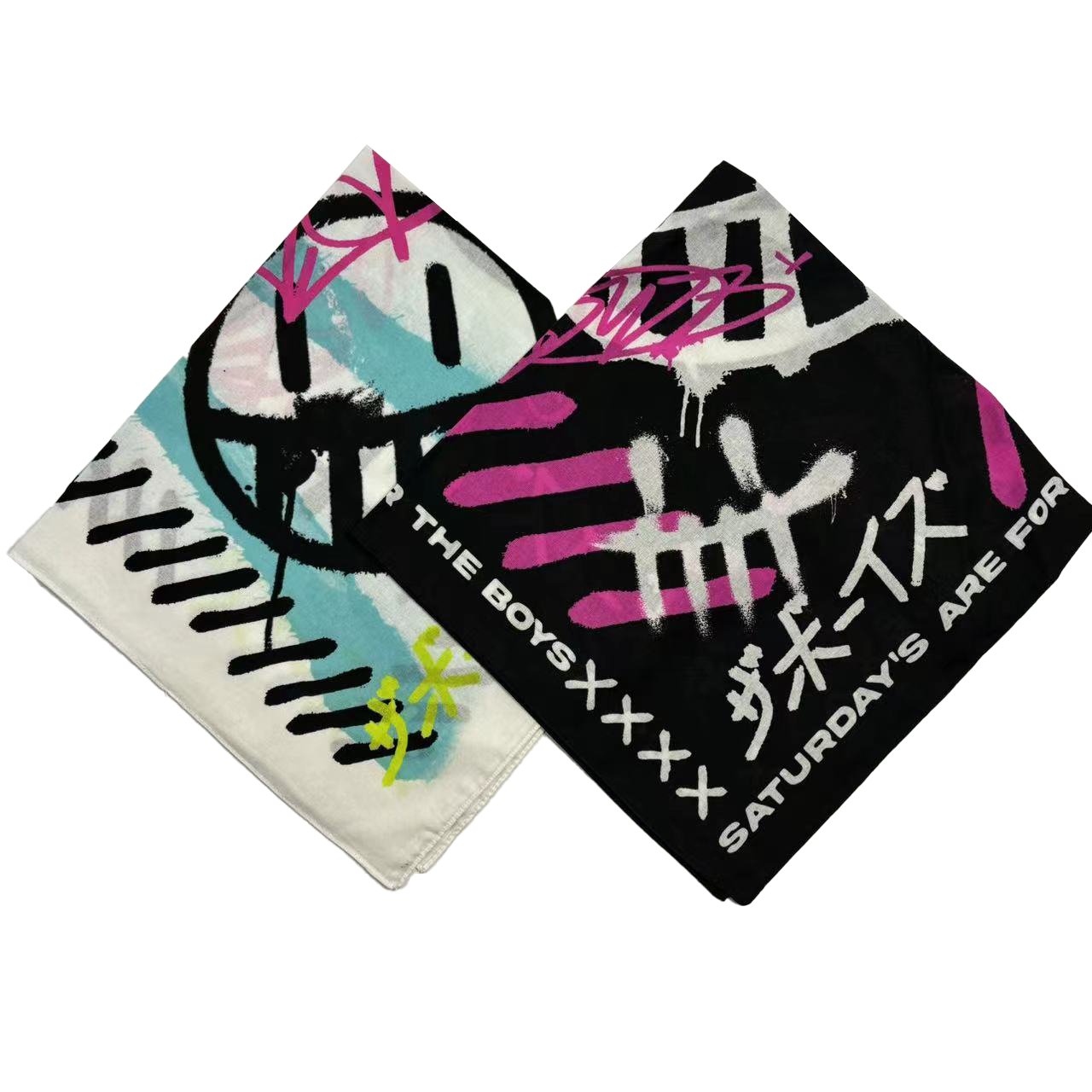 Custom Designed Factory New Cycling Square Bandana Facemask Hip Hop Style Outdoor Party Fashionable Cartoon Square Handkerchief