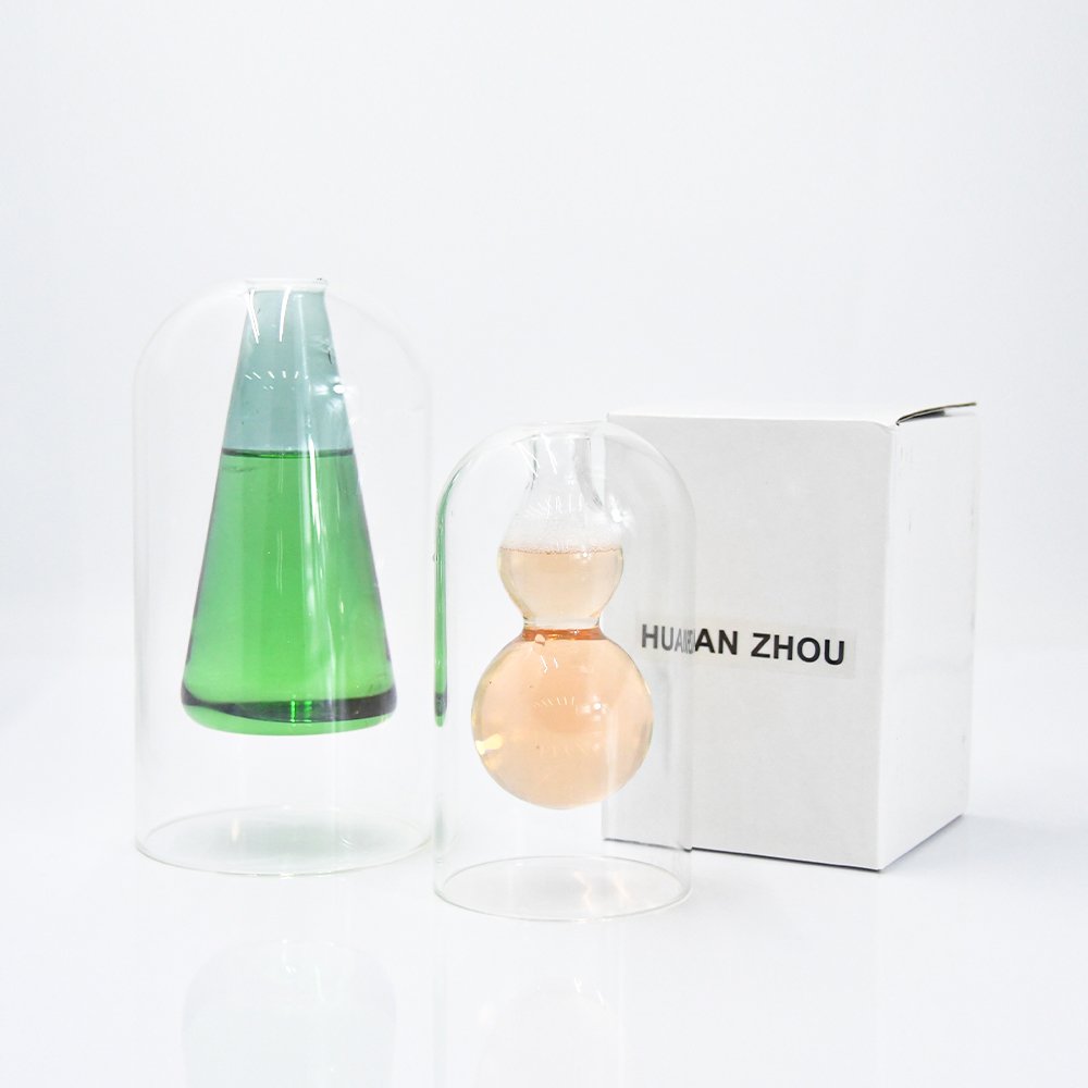 Luxury Perfume 70ml 100ml Wholesale Factory Decorative Empty Aroma Liquid Frosted Double Wall Bottle Glass Reed Diffuser