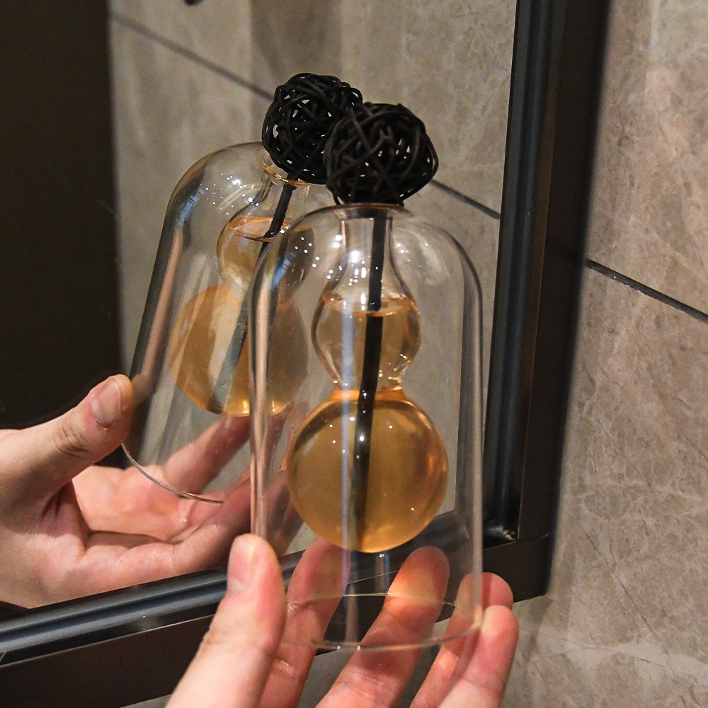 Luxury Perfume 70ml 100ml Wholesale Factory Decorative Empty Aroma Liquid Frosted Double Wall Bottle Glass Reed Diffuser