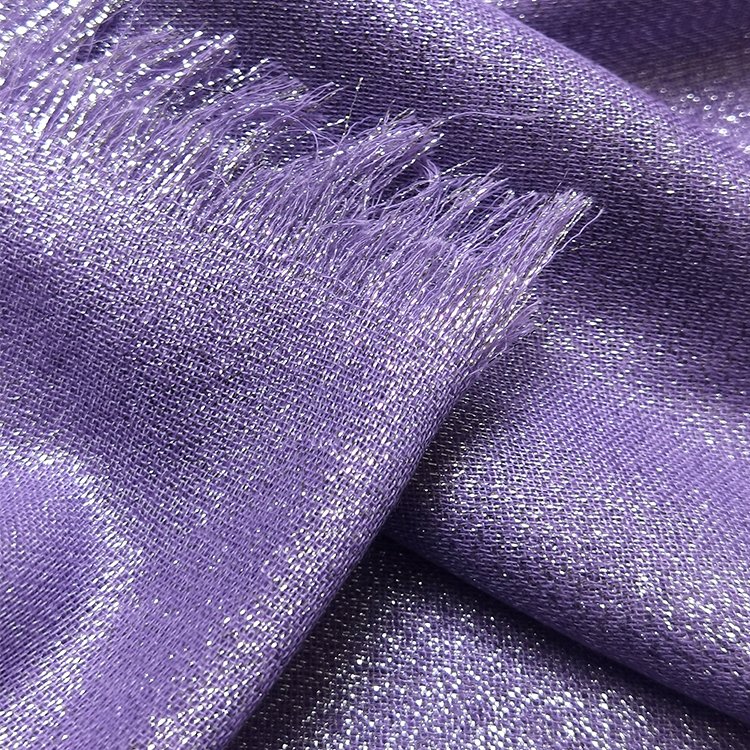 New islamic fashion foulard satin silk glitter hijab polyester head scarf shimmer shawls tassel voile veils for muslim women