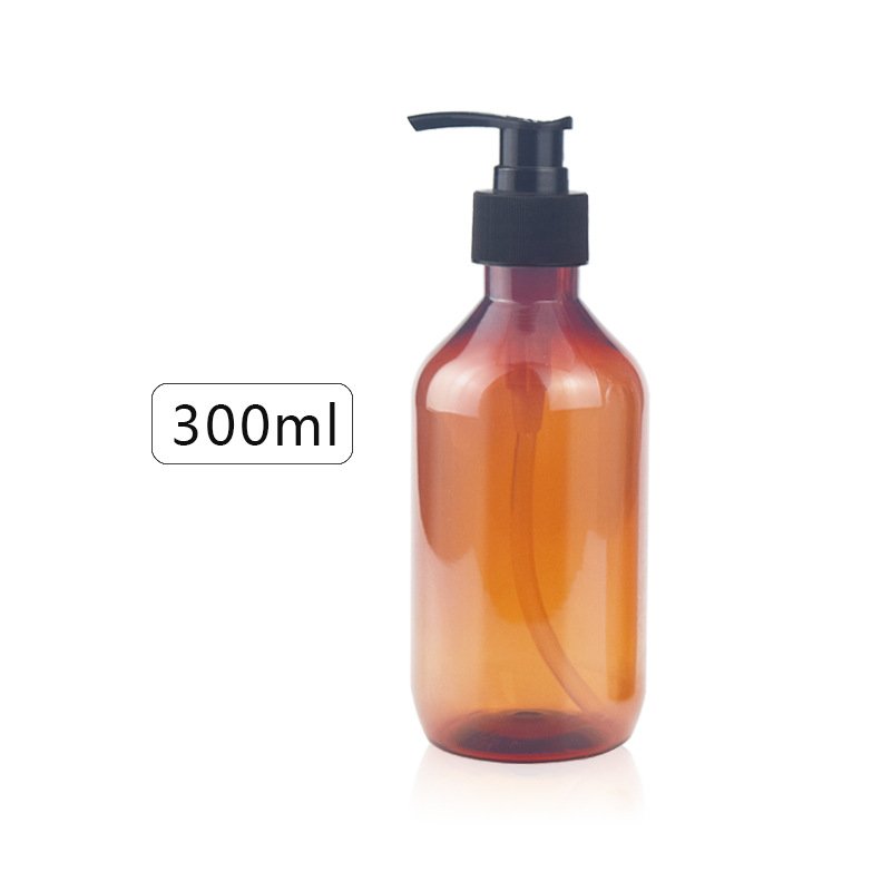 Luxury Empty Amber PET Shampoo Bottle 500ml And Lotion Bottle 300ml Packaging Plastic Bottle For Shampoo