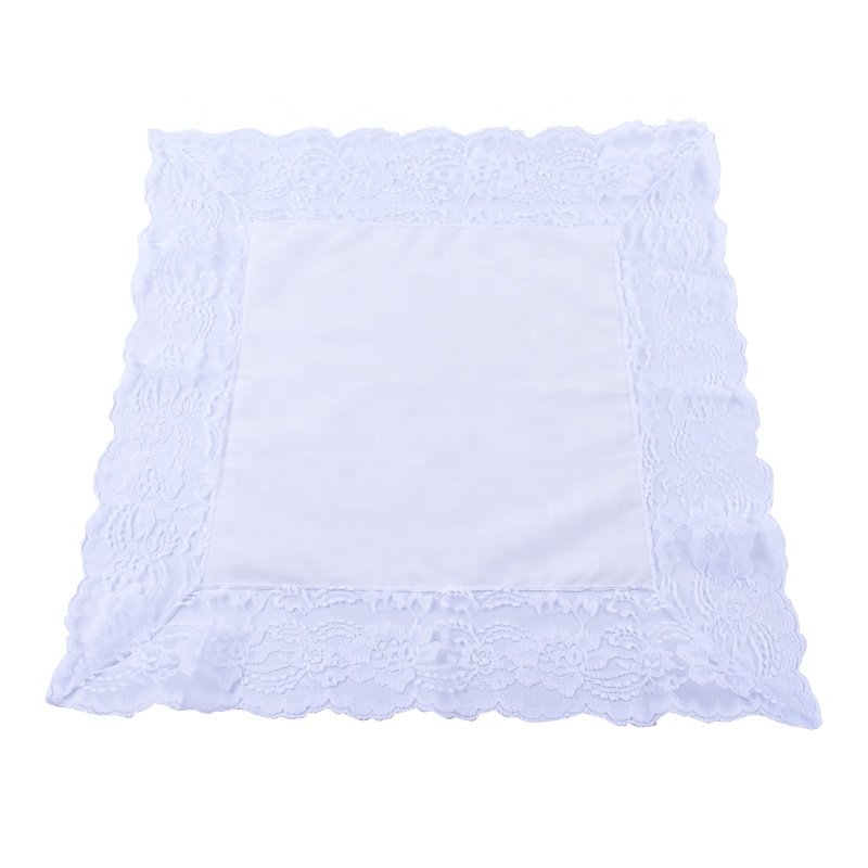 Factory Custom White Lace Handkerchief Good Price Product