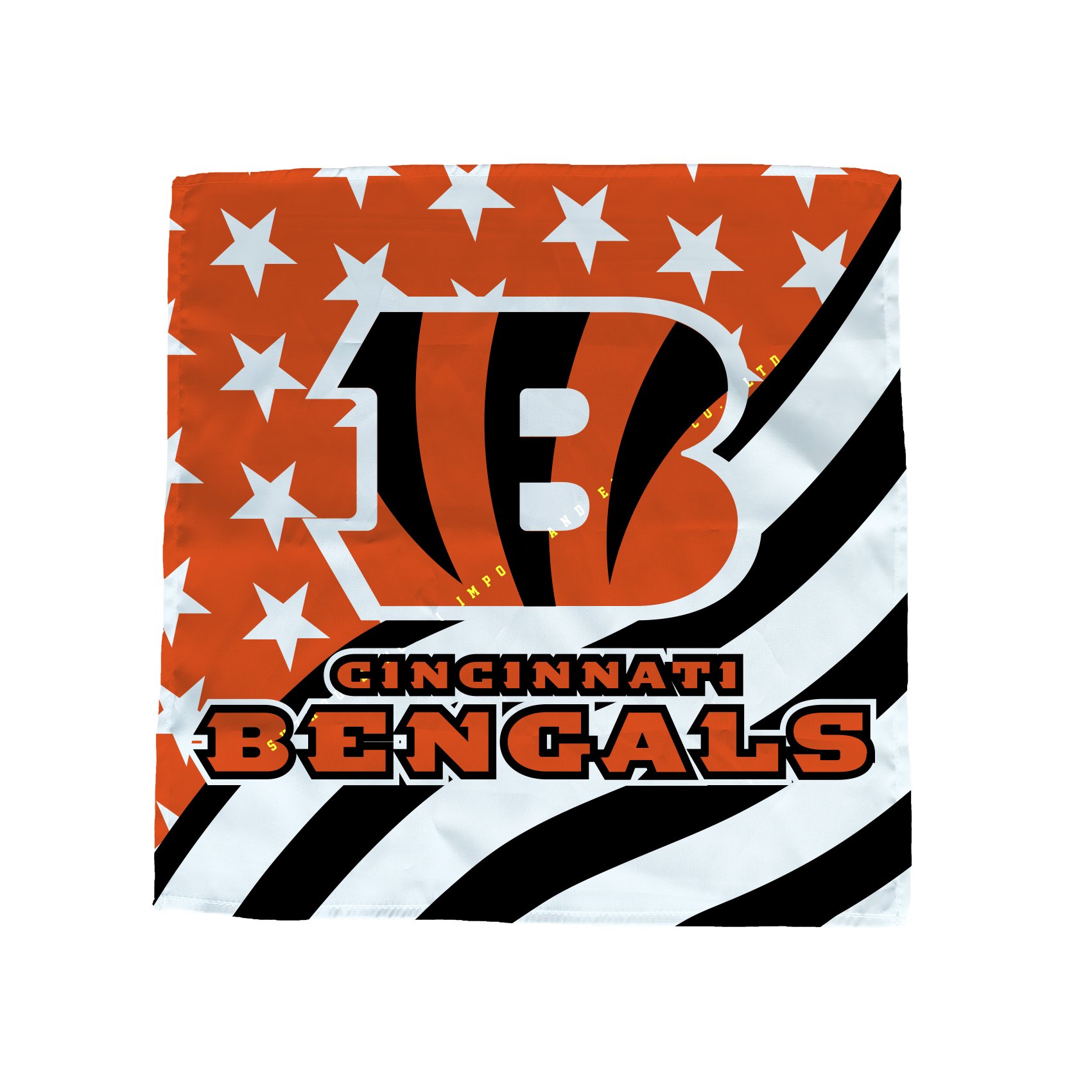 30x30cm 55x55cm 90x90cm Cincinnati Bengals Multifunction Durable Use Bandana custom magic square headband large handkerchief