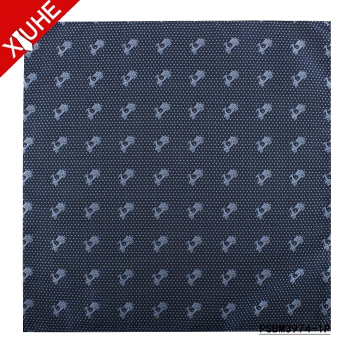 Custom Mens Hand Woven Colorful Handkerchief 100% Polyester Fabric Pocket Square Hanky for Men
