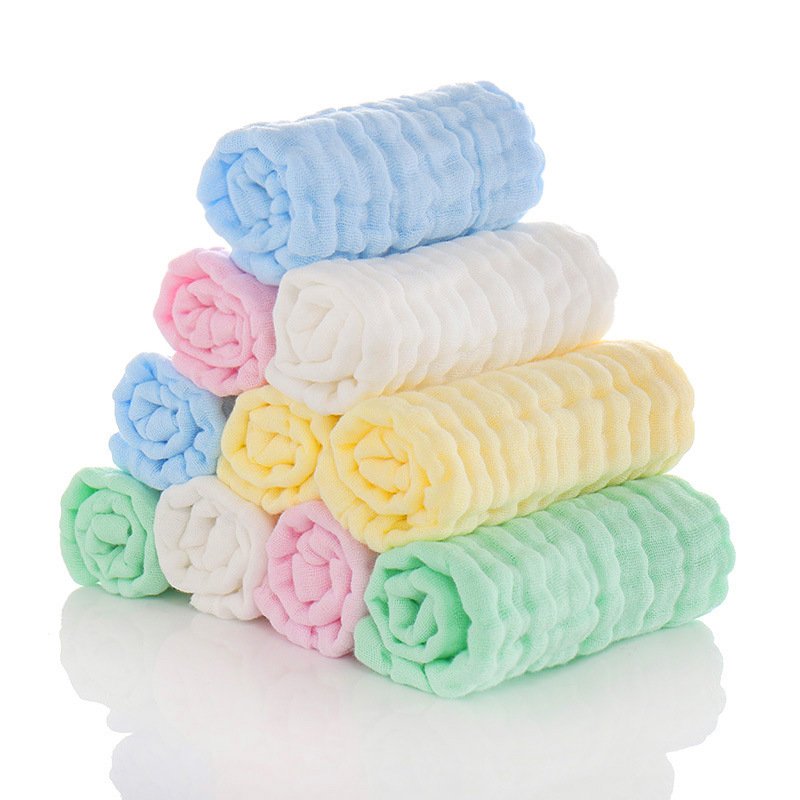 30*30cm Baby Handkerchief Square Baby Face Towel Muslin Cotton Infant Face Towel Wipe Cloth