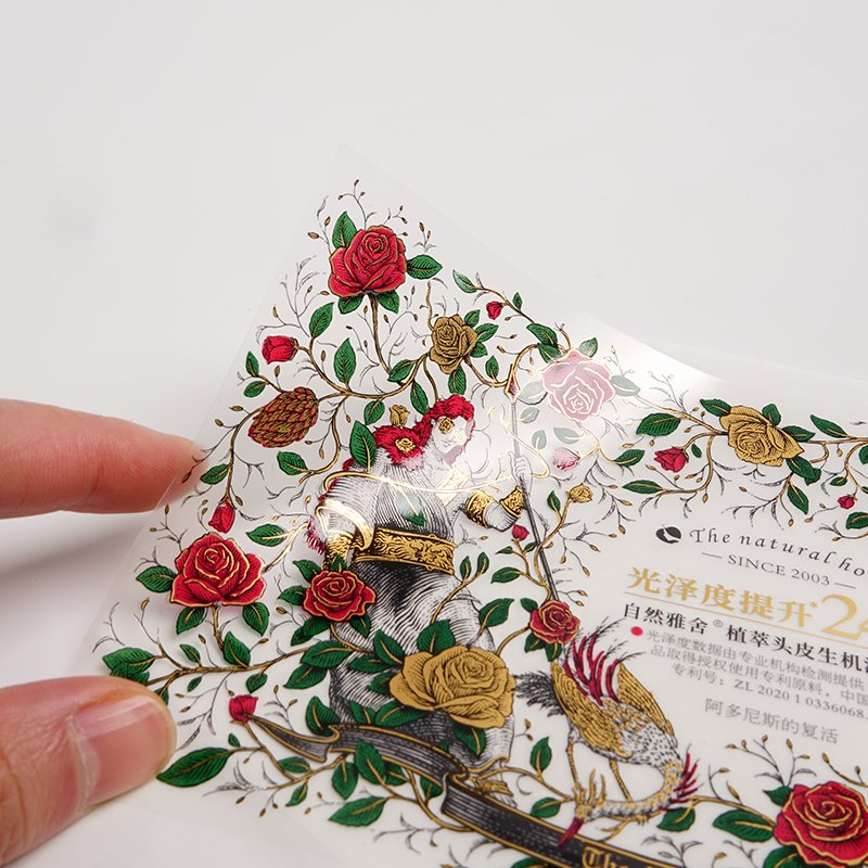 Custom clear shampoo bottle label sticker Self-adhesive Transparent adhesive labels for hair products