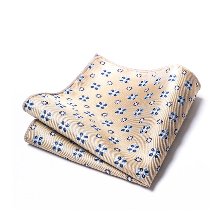 Wholesale Print Elegant Luxury Jacquard Handkerchief Wedding Pocket Square for Men
