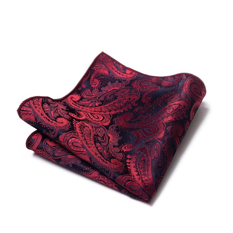 Wholesale Print Elegant Luxury Jacquard Handkerchief Wedding Pocket Square for Men