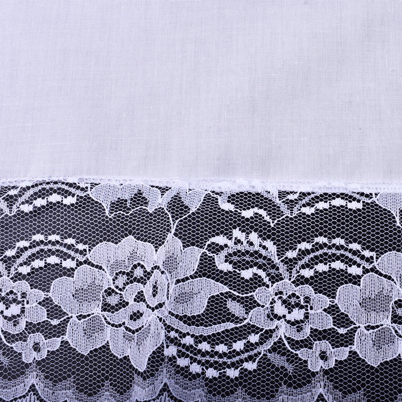 New Arrival White Cotton Handkerchief with Lace Edge for Funerals
