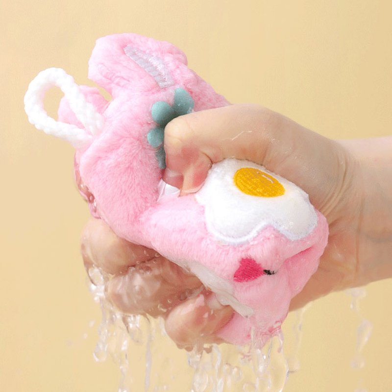 Hangable cartoon children's hand towel super absorbent quick dry lovely kitchen bathroom handkerchief kids cotton hand towel