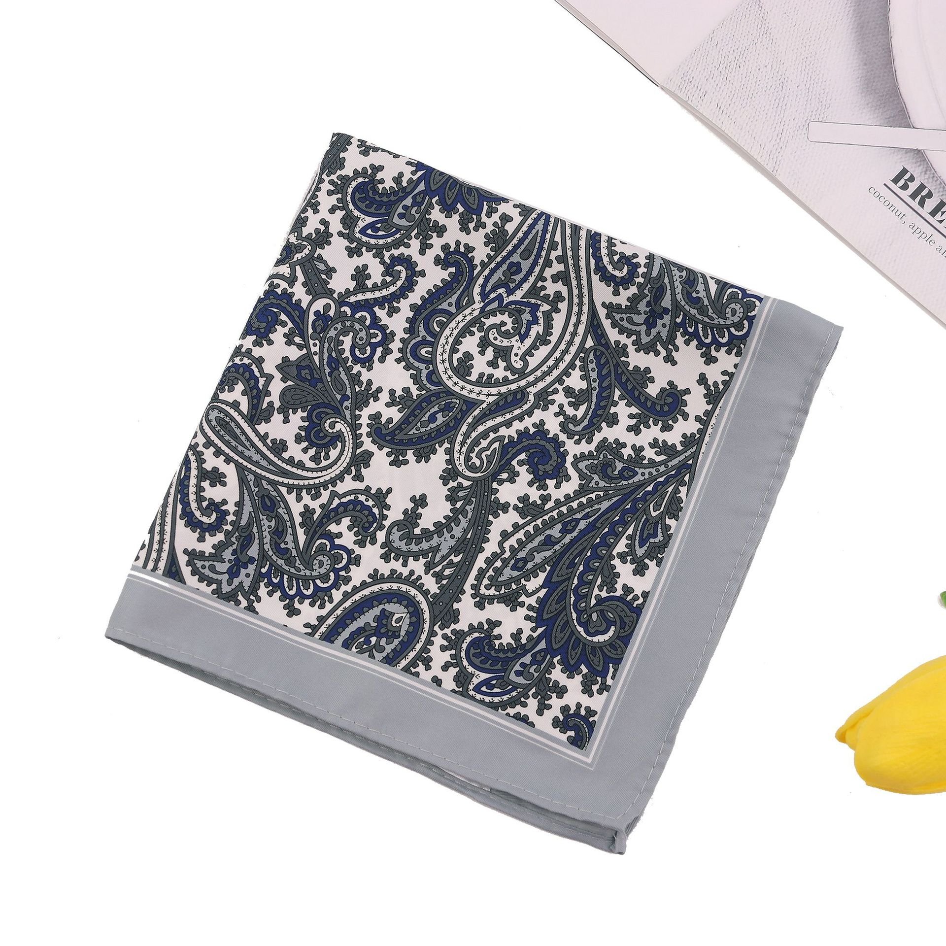 New Design Silk Polyester Mens Pocket Squares 33*33 cm Paisley Dot Chest Hankies For Wedding Men's Suit Hanky Chest Towel